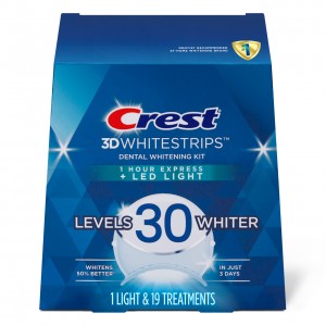 Oral-B Crest 3DWhitestrips Dental Whitening Kit 1 Hour Express + LED Tilbehør Lyse | NO_OB13264