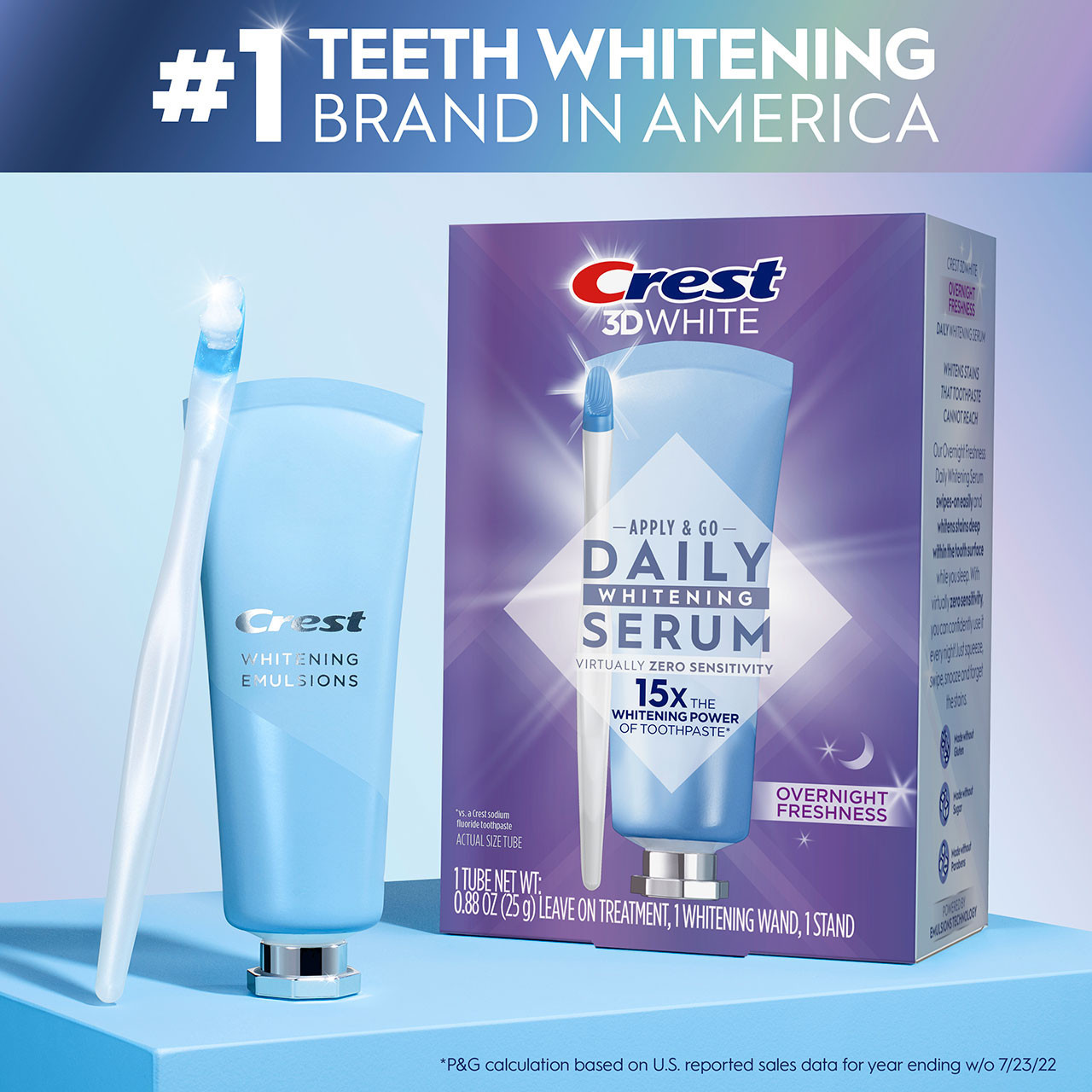 Oral-B 3DWhite Daily Whitening Serum Overnight Freshness Tilbehør Blå | NO_OB25330