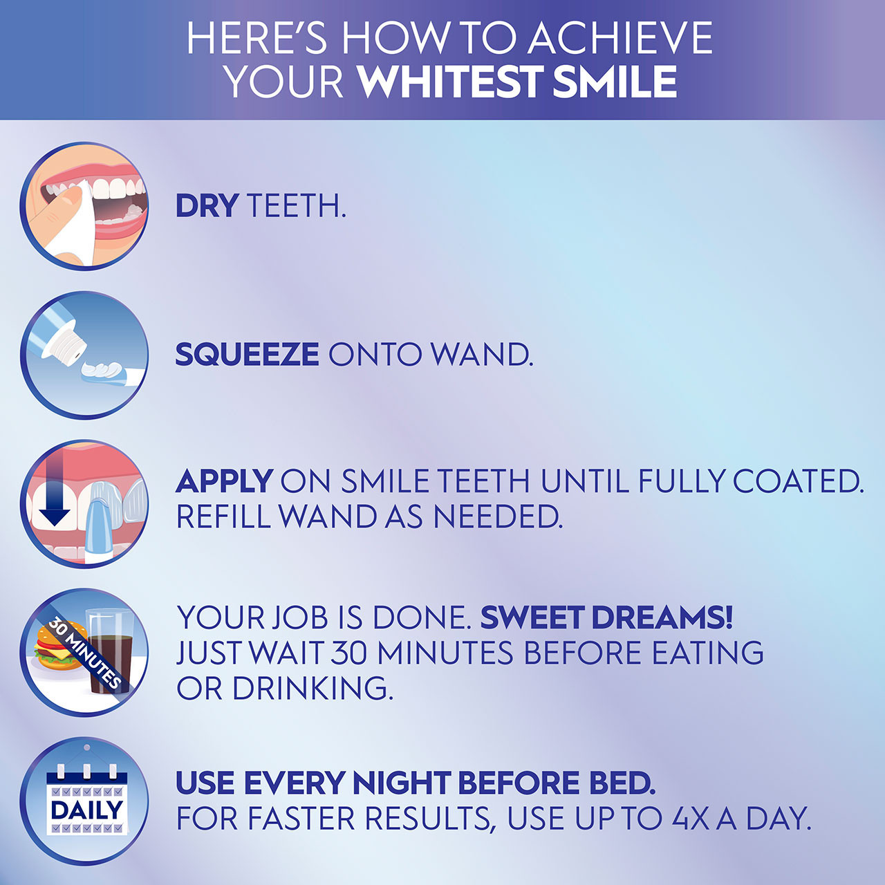 Oral-B 3DWhite Daily Whitening Serum Overnight Freshness Tilbehør Blå | NO_OB25330