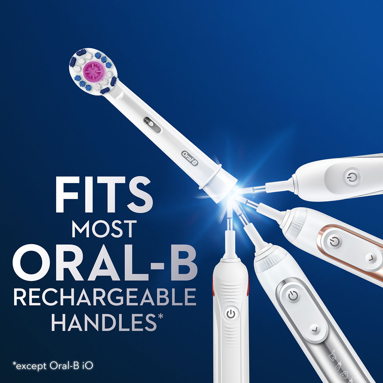 Oral-B 3D White Electric Toothbrush Andre børstehoder Hvite | NO_OB33853