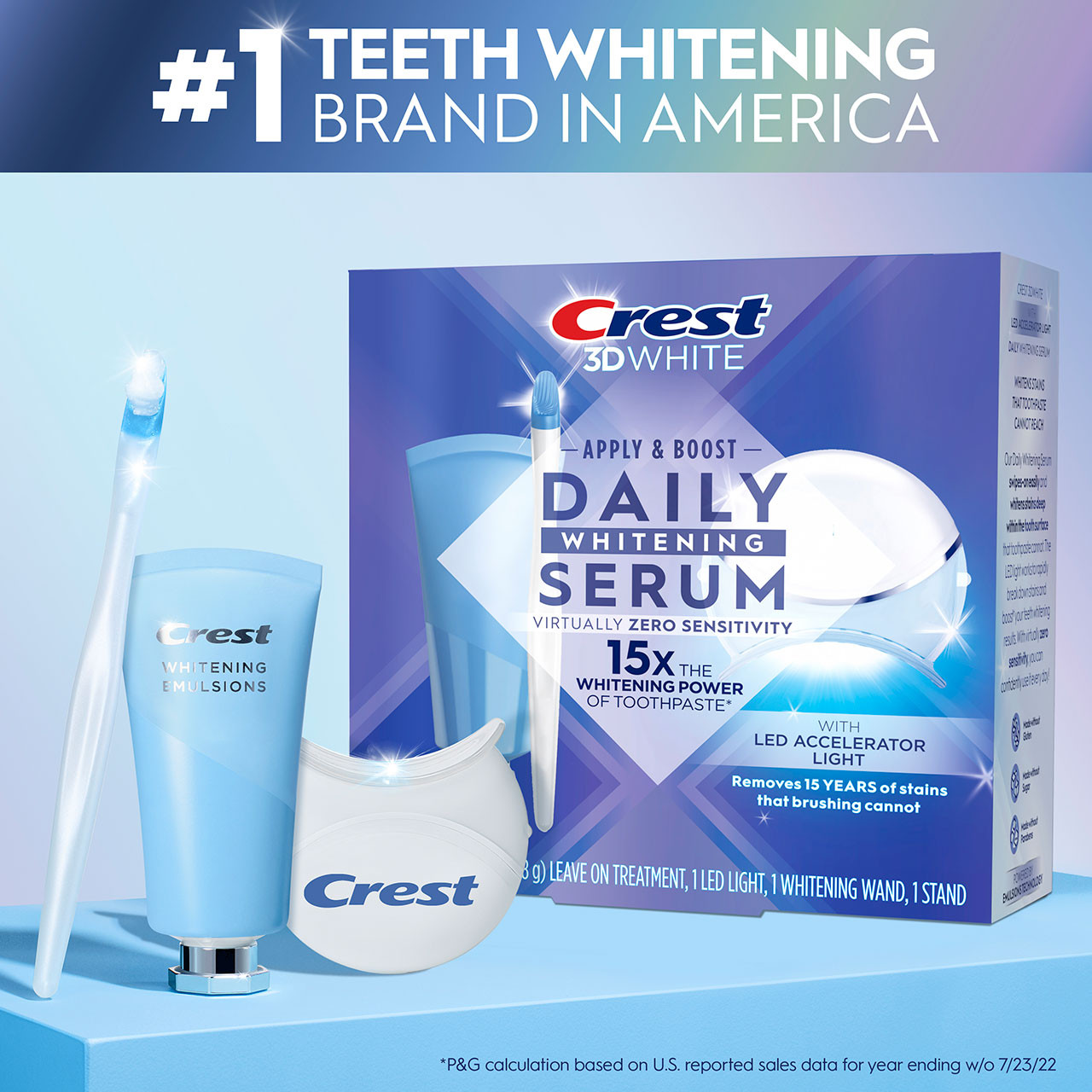 Oral-B Crest 3DWhite Daily Whitening Serum with LED Tilbehør Lyse | NO_OB58794