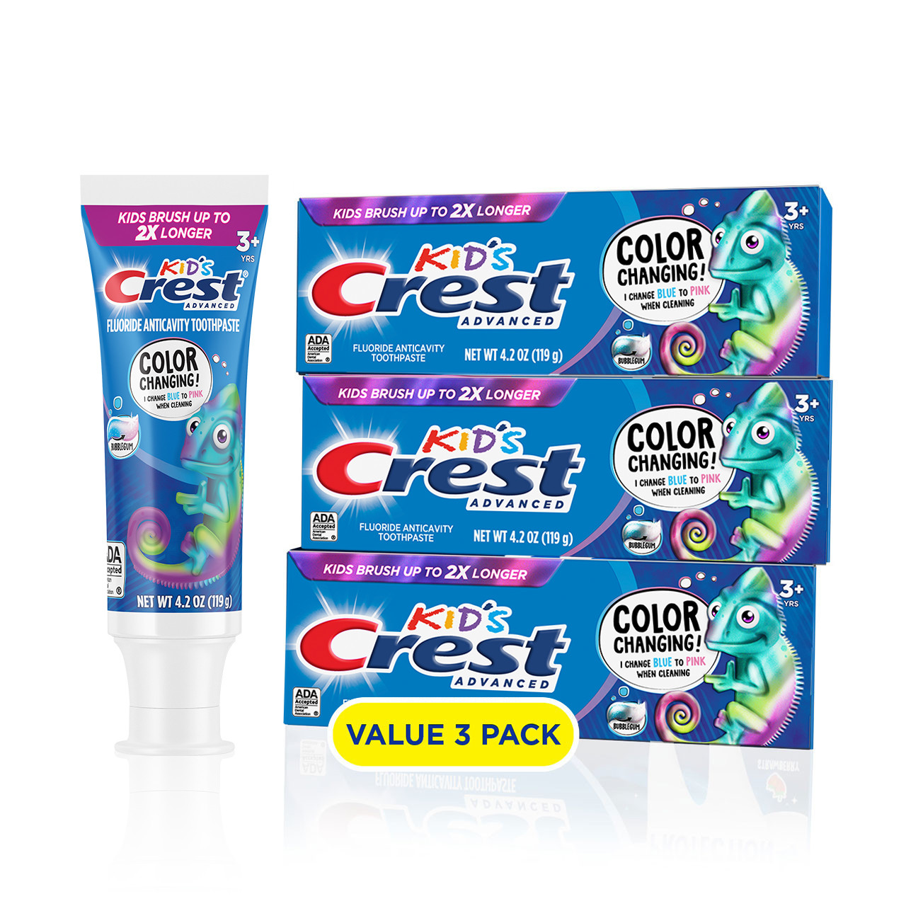 Oral-B Crest Kids Enamel + Cavity Protection Bunter Hvite Blå | NO_OB49396