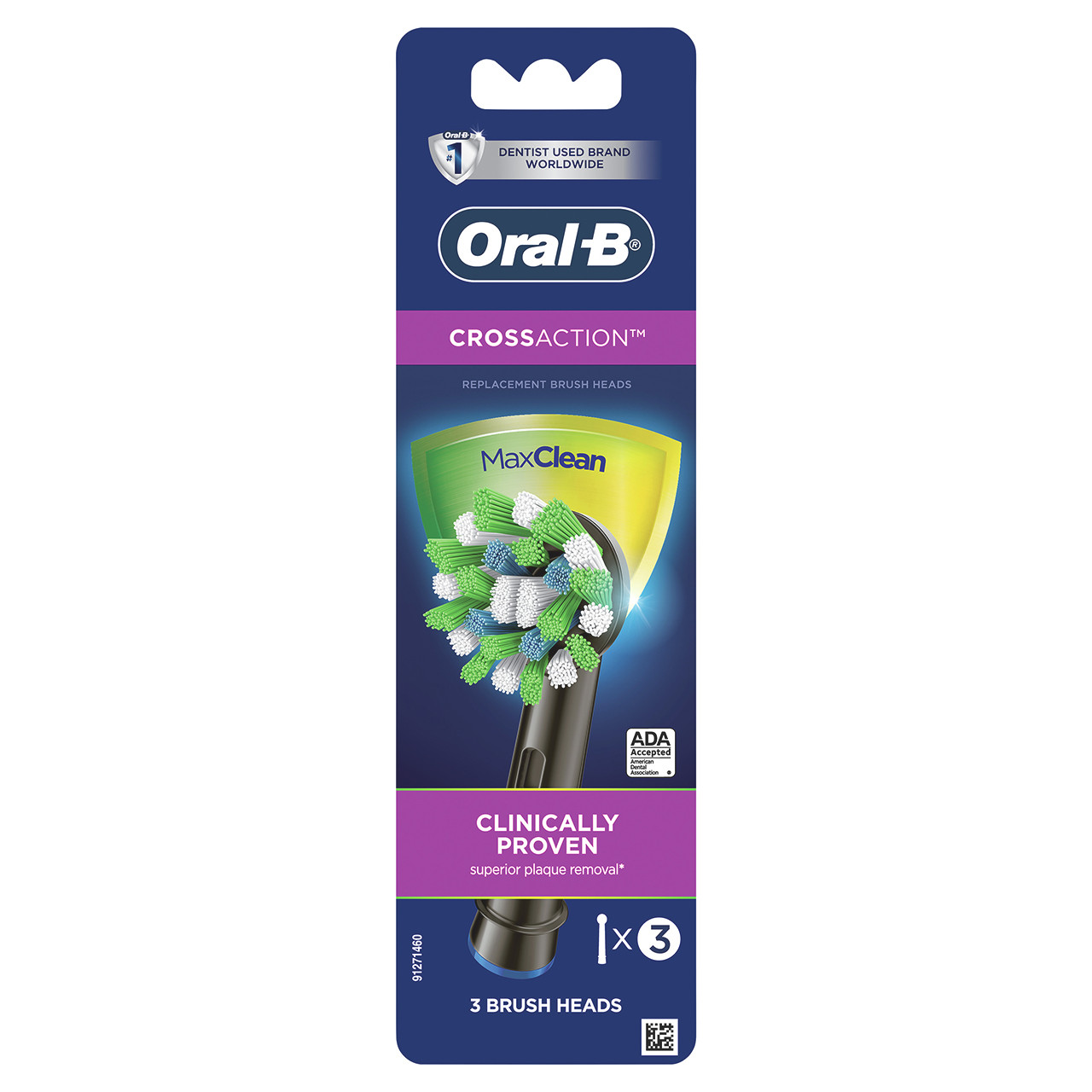 Oral-B CrossAction Andre børstehoder Svarte | NO_OB24257