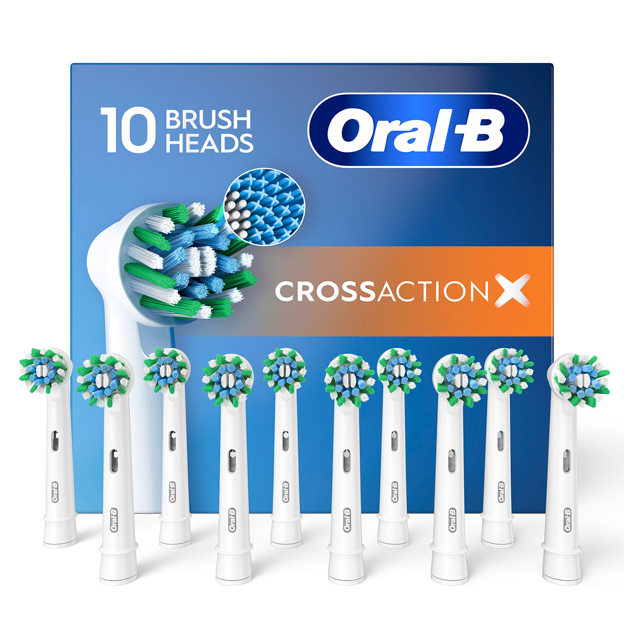 Oral-B CrossAction X-Filament Andre børstehoder Blå | NO_OB68008