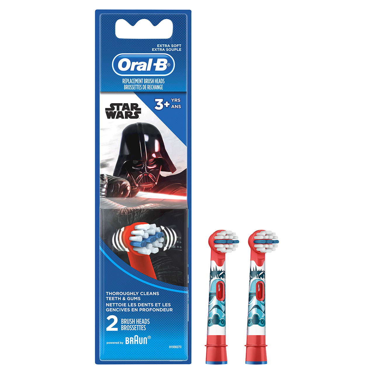 Oral-B Extra Soft Replacement STAR WARS Erstatningsbørstehoder Rød | NO_OB67163