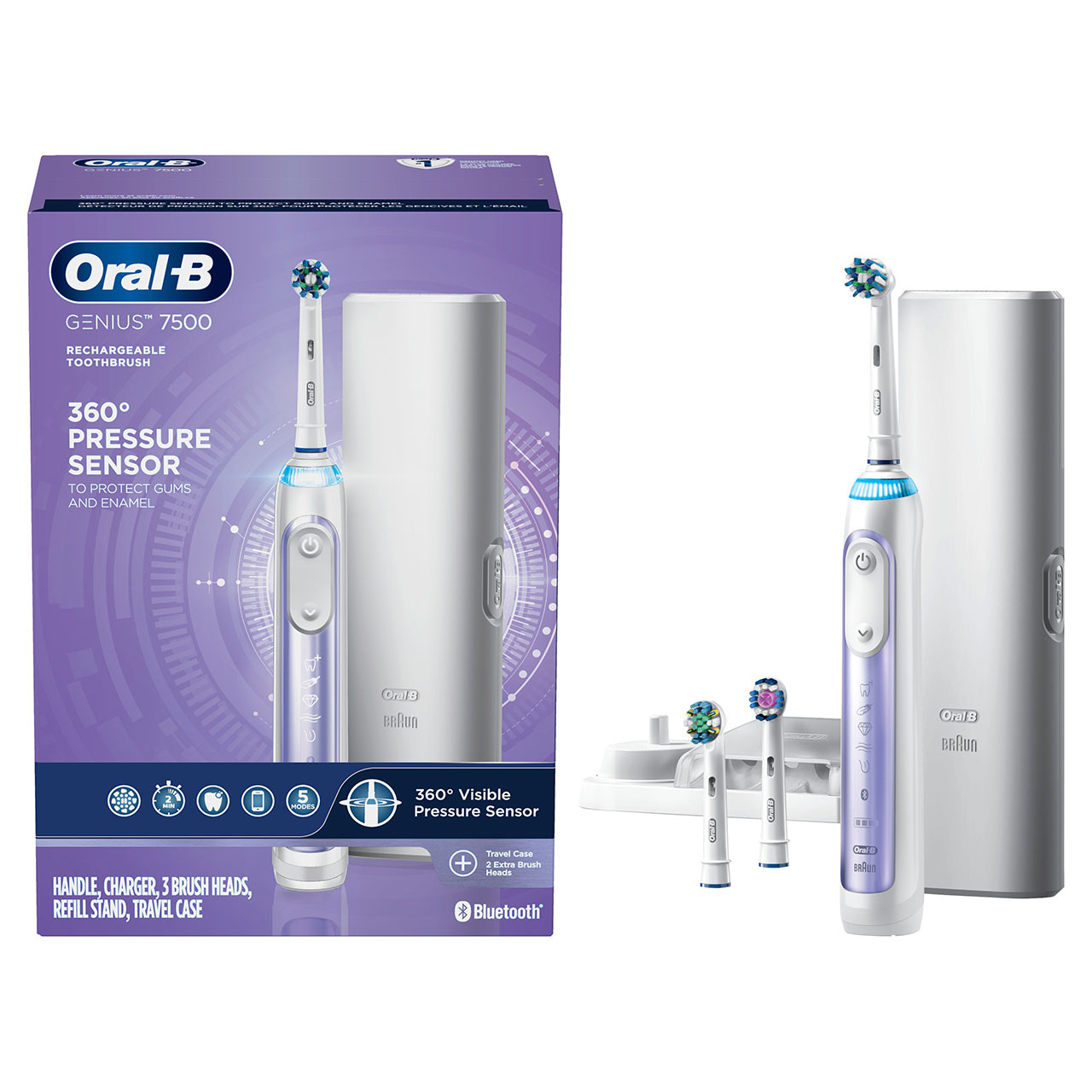 Oral-B Genius 7500 Rechargeable Genius-serien Lilla | NO_OB86525