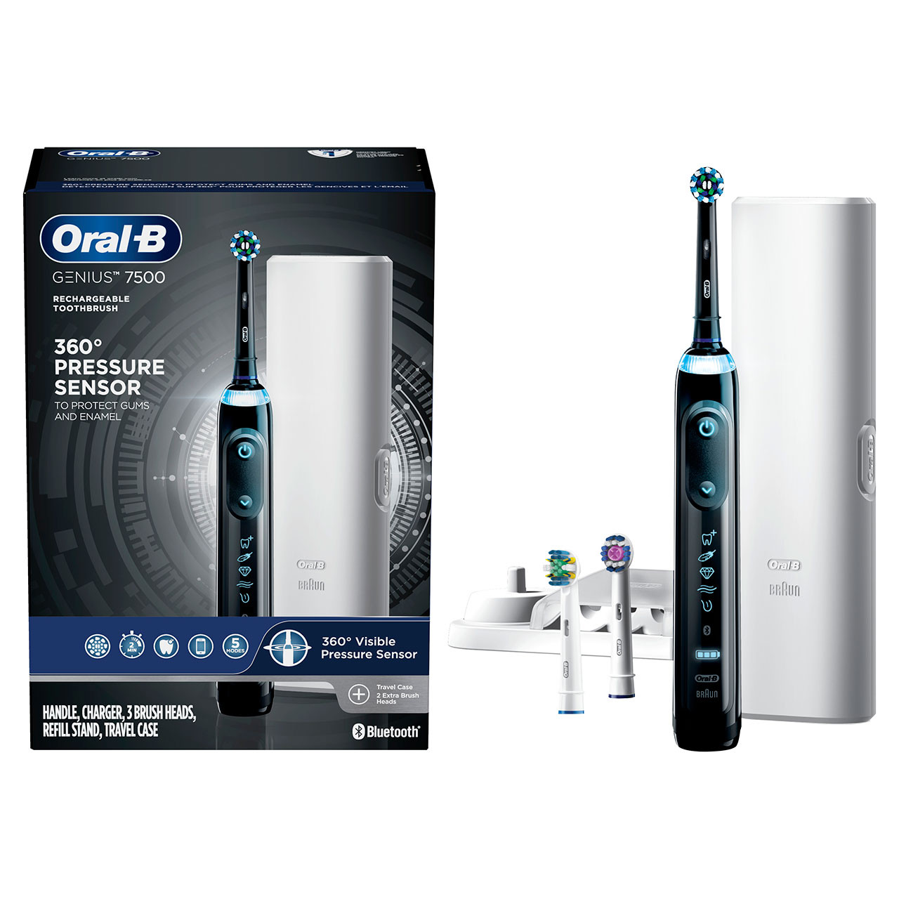 Oral-B Genius 7500 Rechargeable Genius-serien Svarte | NO_OB70042