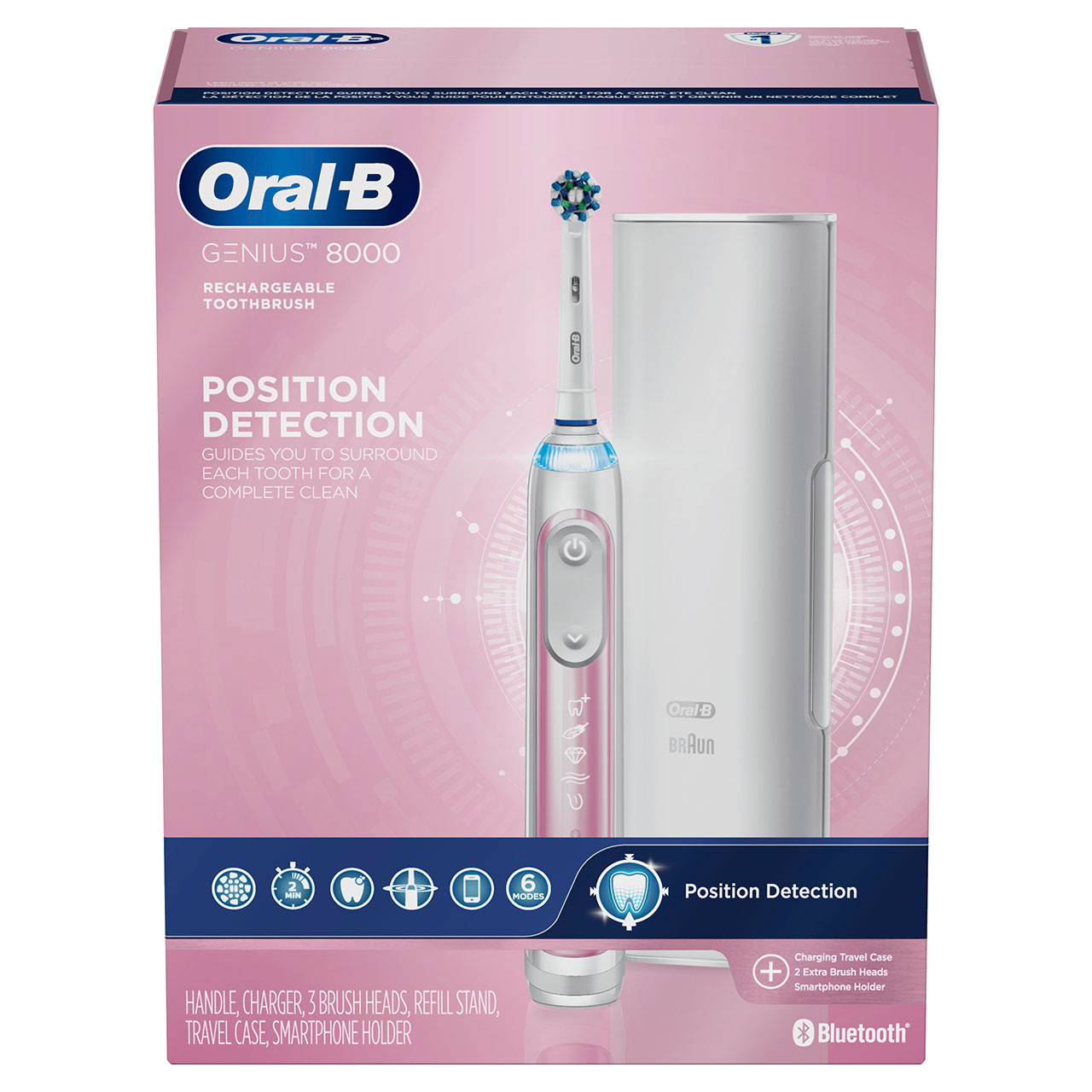 Oral-B Genius 8000 Rechargeable Genius-serien Rosa | NO_OB43996