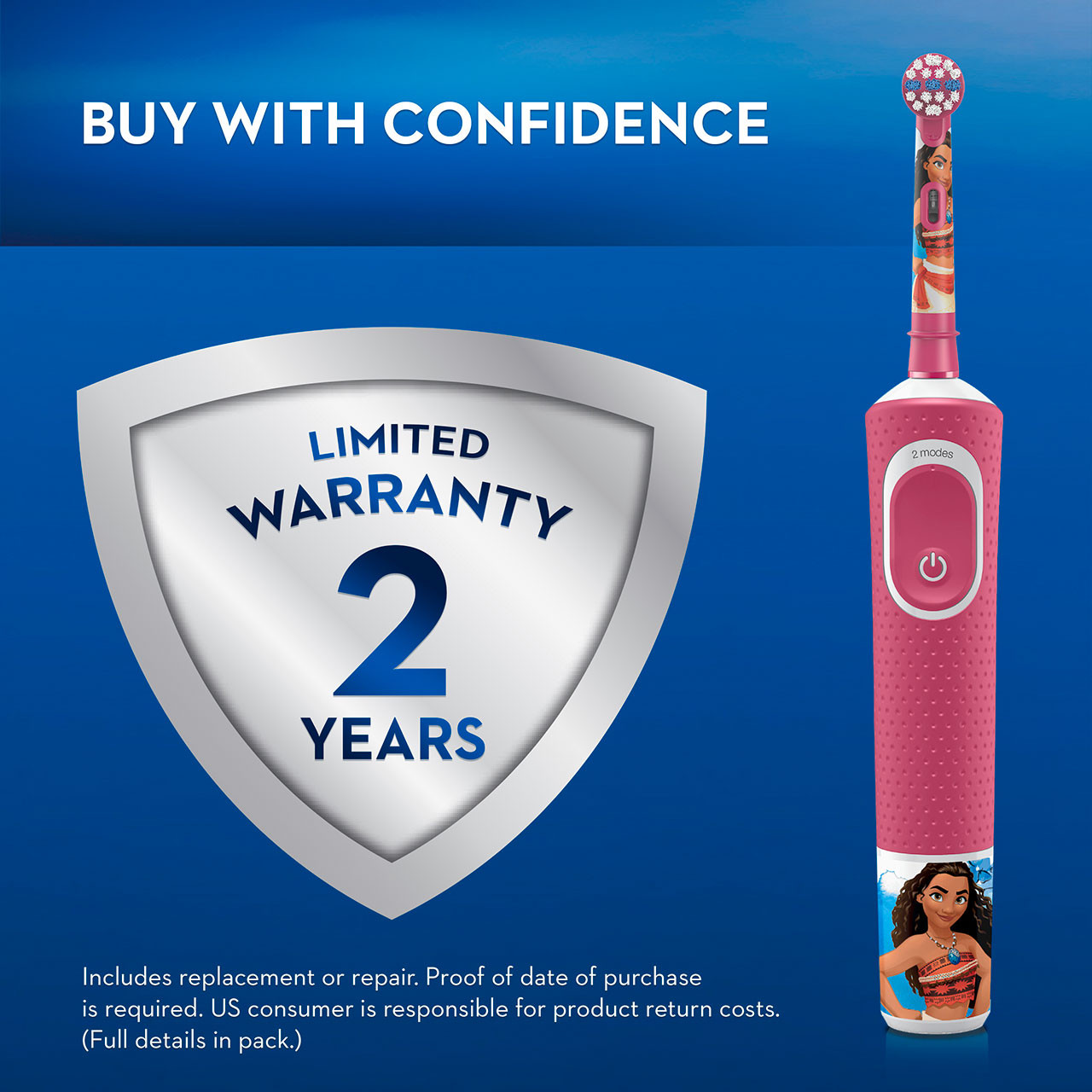 Oral-B Kids Princess Moana Bunter Rød | NO_OB84248