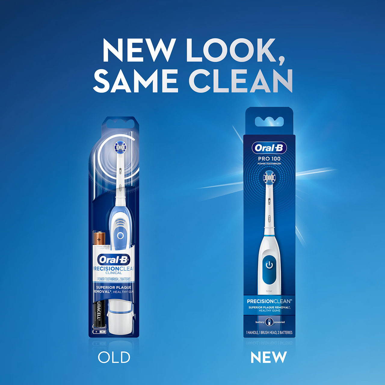 Oral-B Pro 100 Precision Clean Pro-serien Hvite Blå | NO_OB94953