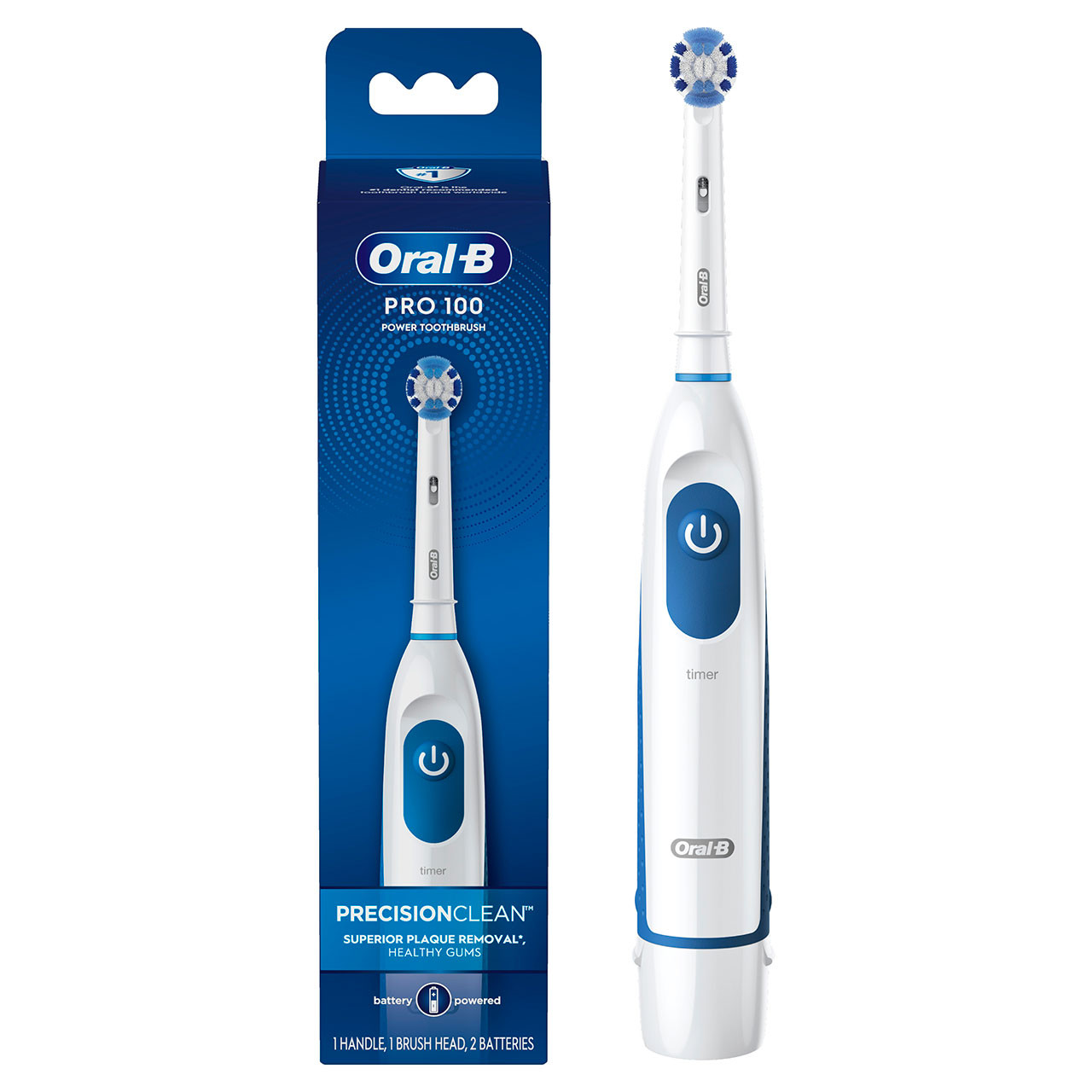 Oral-B Pro 100 Precision Clean Pro-serien Hvite Blå | NO_OB94953