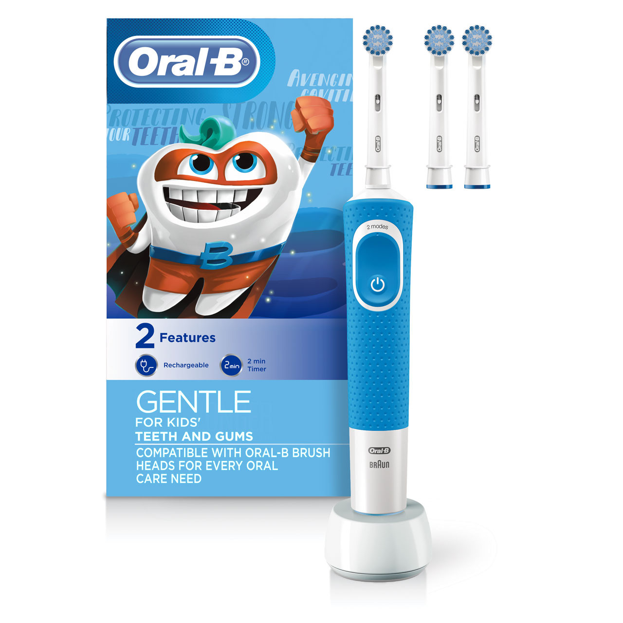 Oral-B Supertooth Kids Bunter Blå | NO_OB36449