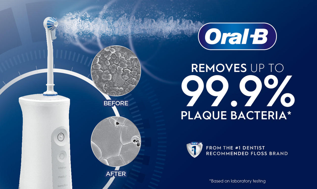 Oral-B Water Flosser Advanced, Portable Oral Irrigator Handle Tilbehør Hvite | NO_OB81208